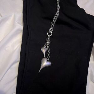 Black cargo pants with chain